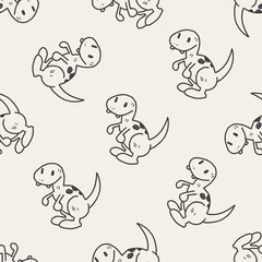 dinosaur doodle seamless pattern background