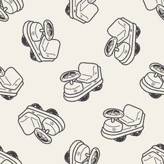 toy cart doodle seamless pattern background