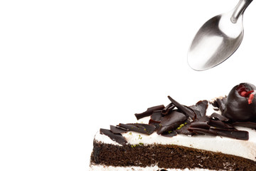 Chocolate cake slice