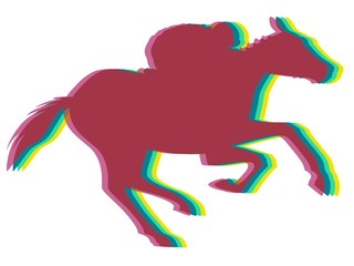  horse rider, vector illustration