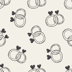 ring doodle seamless pattern background