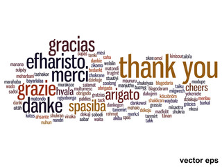 Conceptual thank you word cloud