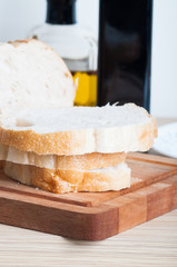 sourdough with olive oil and balsamic vinegar