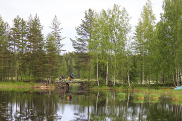 Cyclists journey around Karelia.