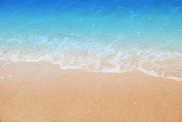 Fototapeta na wymiar Wave & Sand beach background