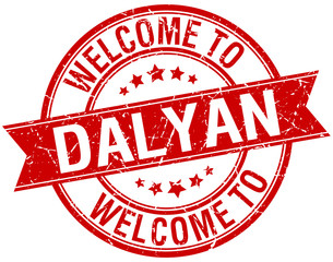 welcome to Dalyan red round ribbon stamp