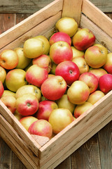 Apples in a box.