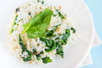 Spinach risotto