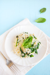 Spinach risotto