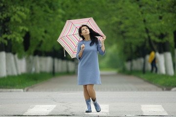 girl with an umbrella weather