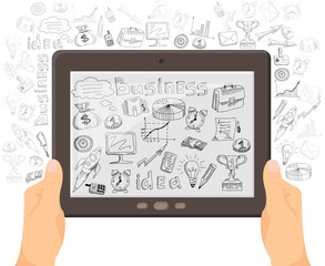 Business mobile technology concept banner