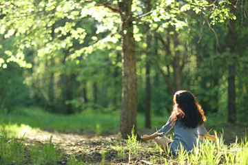 sunny spring summer portrait of a girl