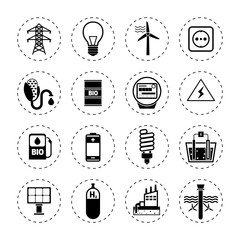Alternative Energy Icons Black