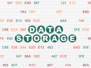 Data concept: Data Storage on wall background