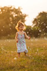 Girl and bubbles
