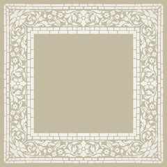 wedding card design, paisley floral pattern , India