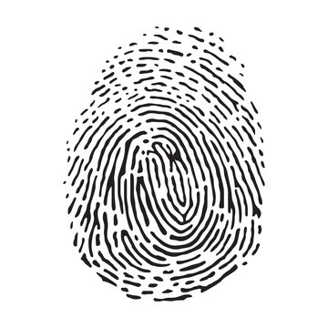fingerprint on white background