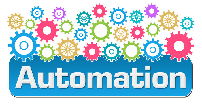 Automation With Colorful Gears On Top 