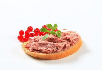 Bread and liver pate