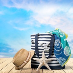 Obraz premium Summer, beach, bag.