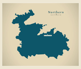 Modern Map - Northern Malta MT