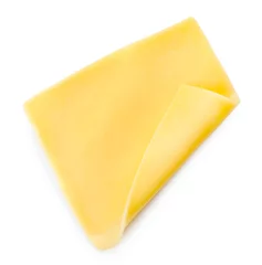Foto op Plexiglas Slice of cheese isolated on white © Africa Studio