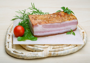 Raw bacon