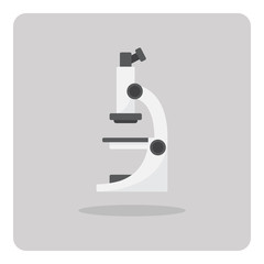 Vector of flat icon, microscope on isolated background