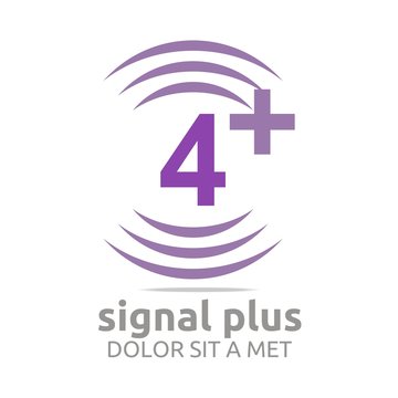 Logo Signal Plus Alphabet Number Wireless