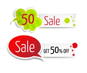 Set of super sale horizontal banners with place for your text