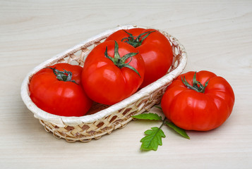 Tomato in the basket