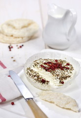 Traditional French goat cheese