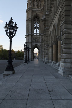 Building with a light pole in Vienna