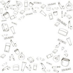 Fototapeta premium doodle cosmetics