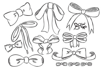 set of bow doodle