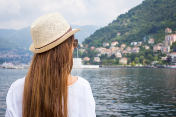 Young woman looking at the beautiful view