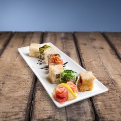 Sushi, isolated, meal.