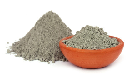 Gray cement powder