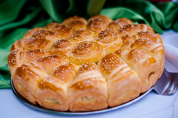 Beautifully arranged homemade bakery products