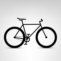 Fixed gear city bicycle. Vector illustration.