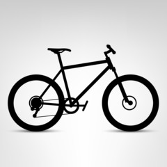 Fototapeta premium Mountain hardtail bicycle. Vector illustration.