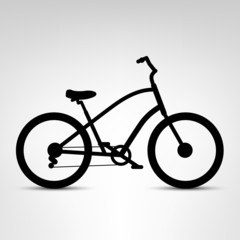 Cruiser bicycle. Vector illustration.