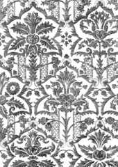 21. Abstract hand-drawn floral pattern, vintage background