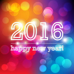 happy new year 2016 wektor - obrazy, fototapety, plakaty