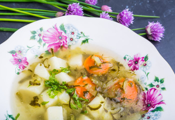 Fresh cucumber soup