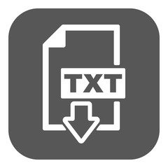 The TXT icon. Text file format symbol. Flat
