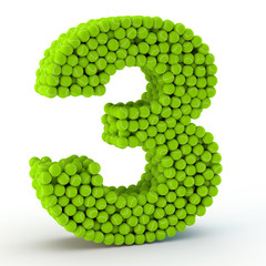 Number 3 tennis balls