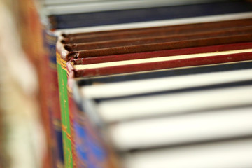 Top view of books