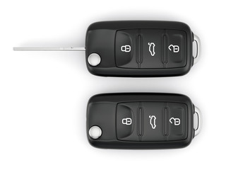 Car keys isolated on white background