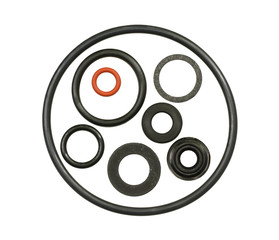 O-ring gasket collection isolated on white background